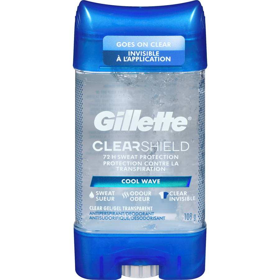 Gillette Clear Gel Antiperspirant & Deodorant, Cool Wave, 108 g