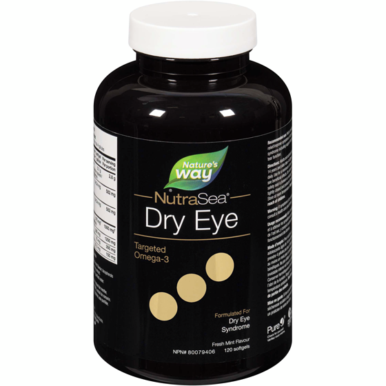 NutraSea Dry Eye Targeted Omega-3, Fresh Mint, 120 Softgels