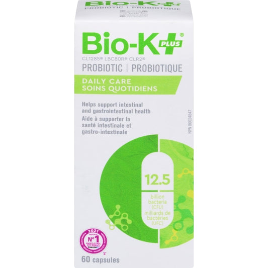 Bio-K+ Daily Care 12.5 Billion Probiotic Capsules, 60 Capsules