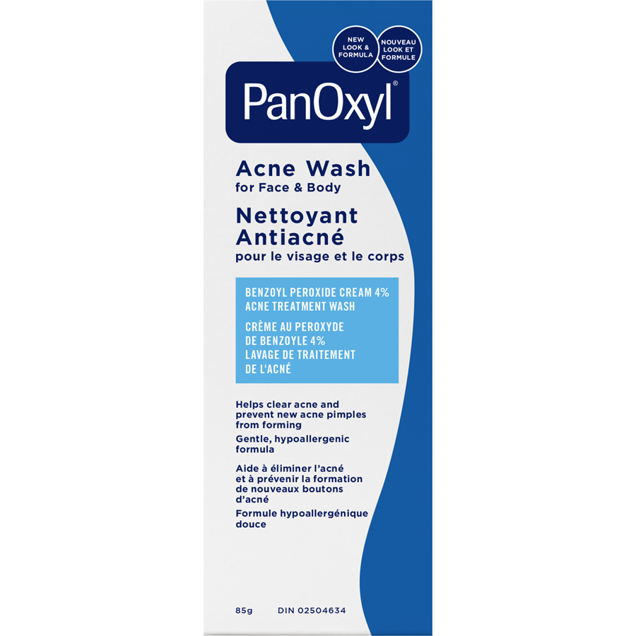PanOxyl 4% Benzoyl Peroxide Acne Wash, 85 g