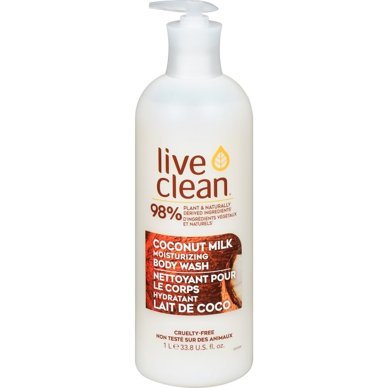Live Clean Coconut Milk Moisturizing Body Wash, 1 L