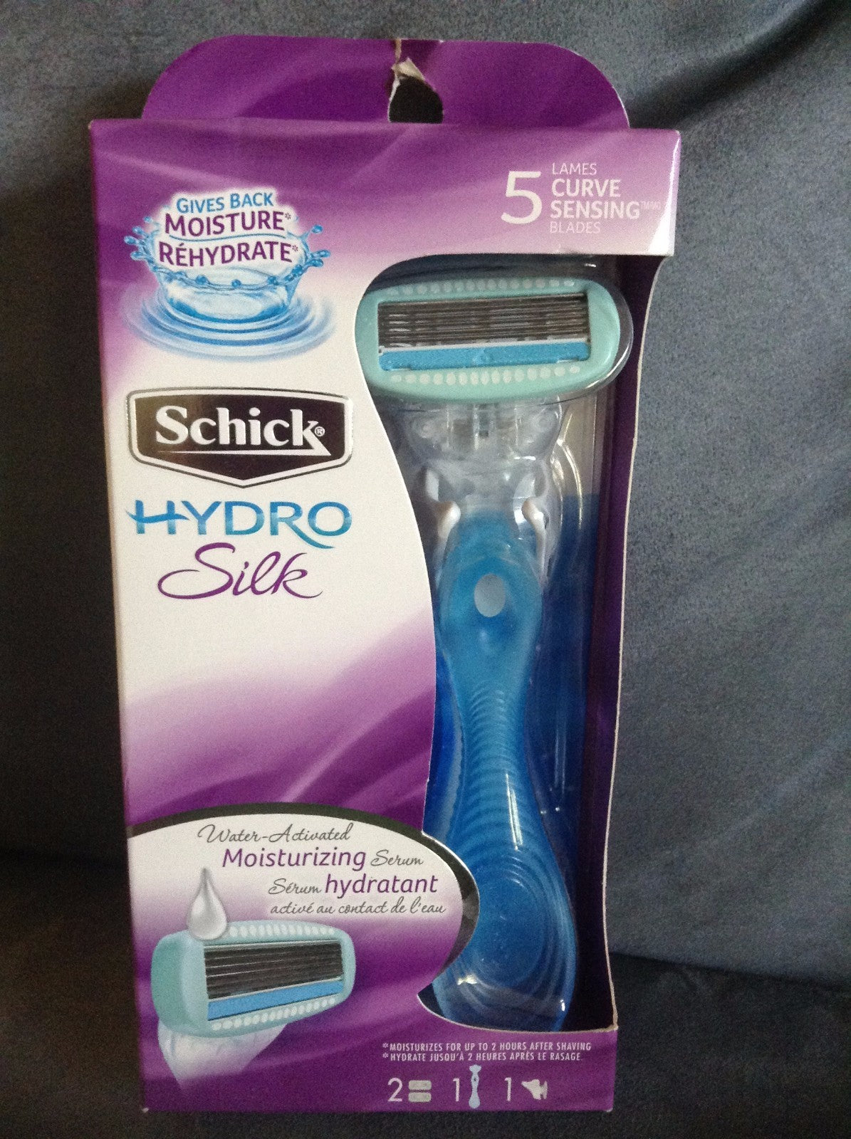 Schick Hydro Silk 5 Moisture Care Razor with 2 Refills