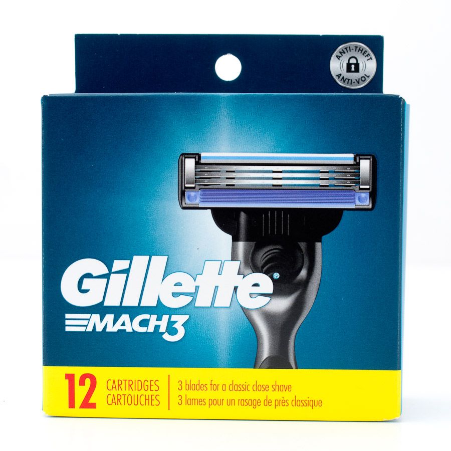 Gillette Mach3 Razor Blade Refills, 12 Count