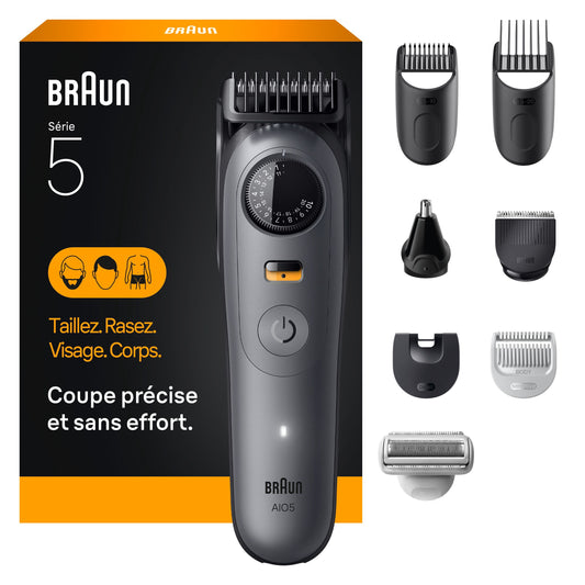 Braun All-in-One Series 5 Trimmer Kit AIO5510, Moonstone Grey