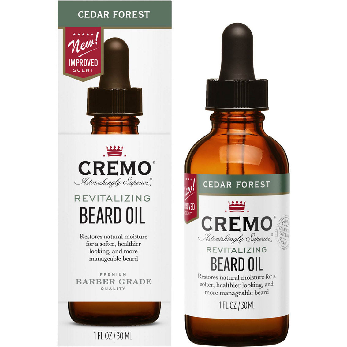 Cremo Revitalizing Beard Oil, Cedar Forest, 30 mL