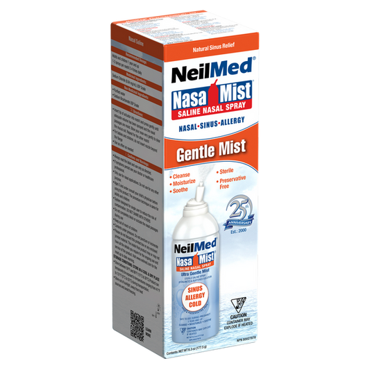 NeilMed NasaMist Gentle Mist Saline Spray, 177 mL