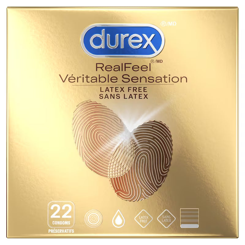 Durex RealFeel Latex Free Condoms, 22 Count