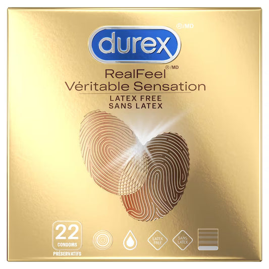 Durex RealFeel Latex Free Condoms, 22 Count