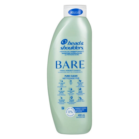 Head & Shoulders BARE Pure Clean Anti-Dandruff Shampoo, 400 mL