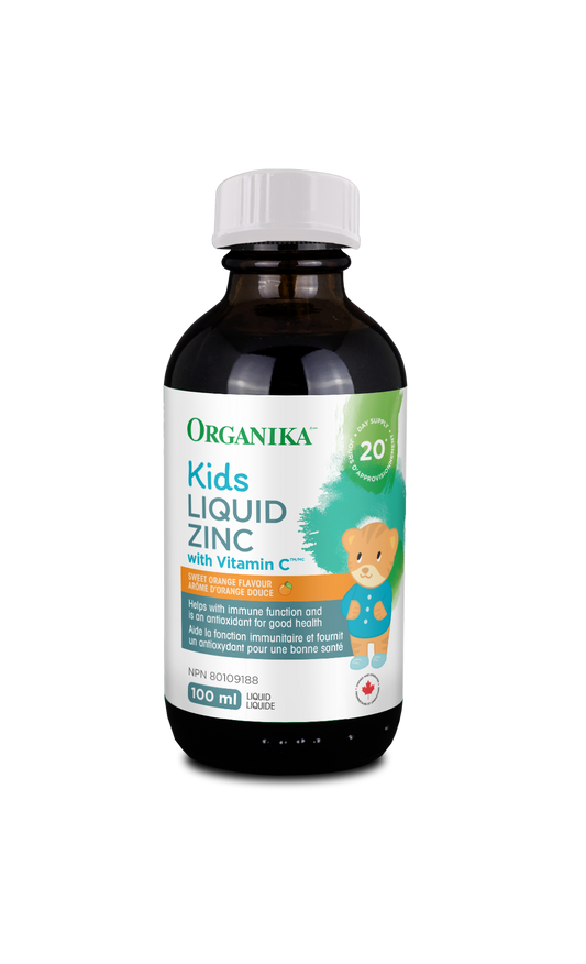 Organika Kids Liquid Zinc with Vitamin C, 100 mL