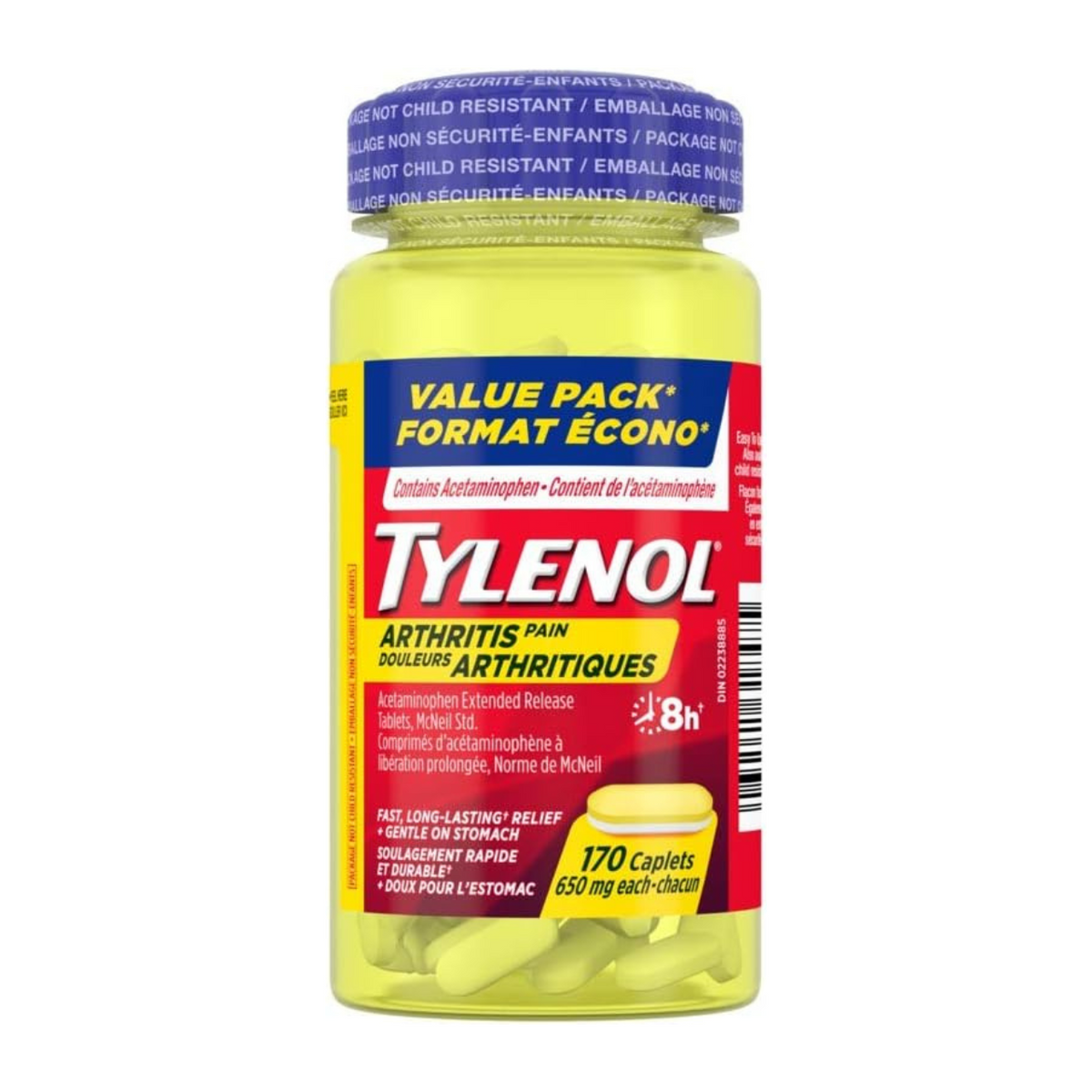 TYLENOL Arthritis Pain Relief Acetaminophen 650 mg Caplets, 170 Count
