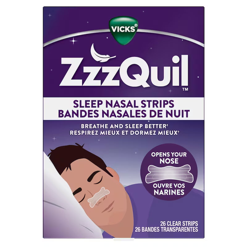 Vicks ZzzQuil Ultra Clear Nasal Strips, 26 Count