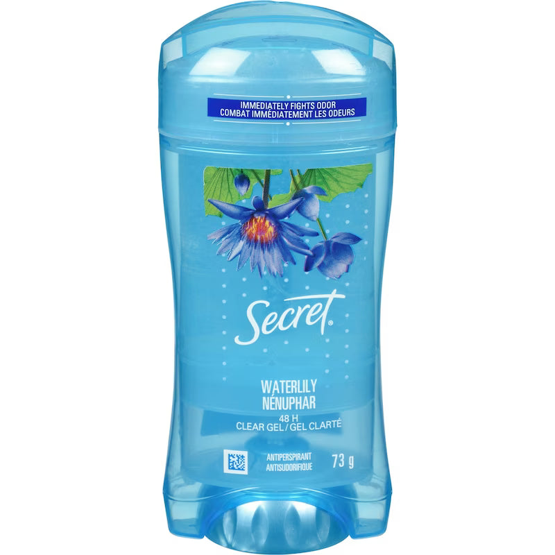 Secret Clear Gel Antiperspirant & Deodorant, Waterlily Scent, 73 g
