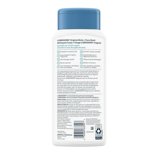 Lubriderm Original Body + Face Wash, 473 mL