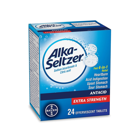Alka-Seltzer Extra Strength Antacid Effervescent Tablets, 24 Tablets