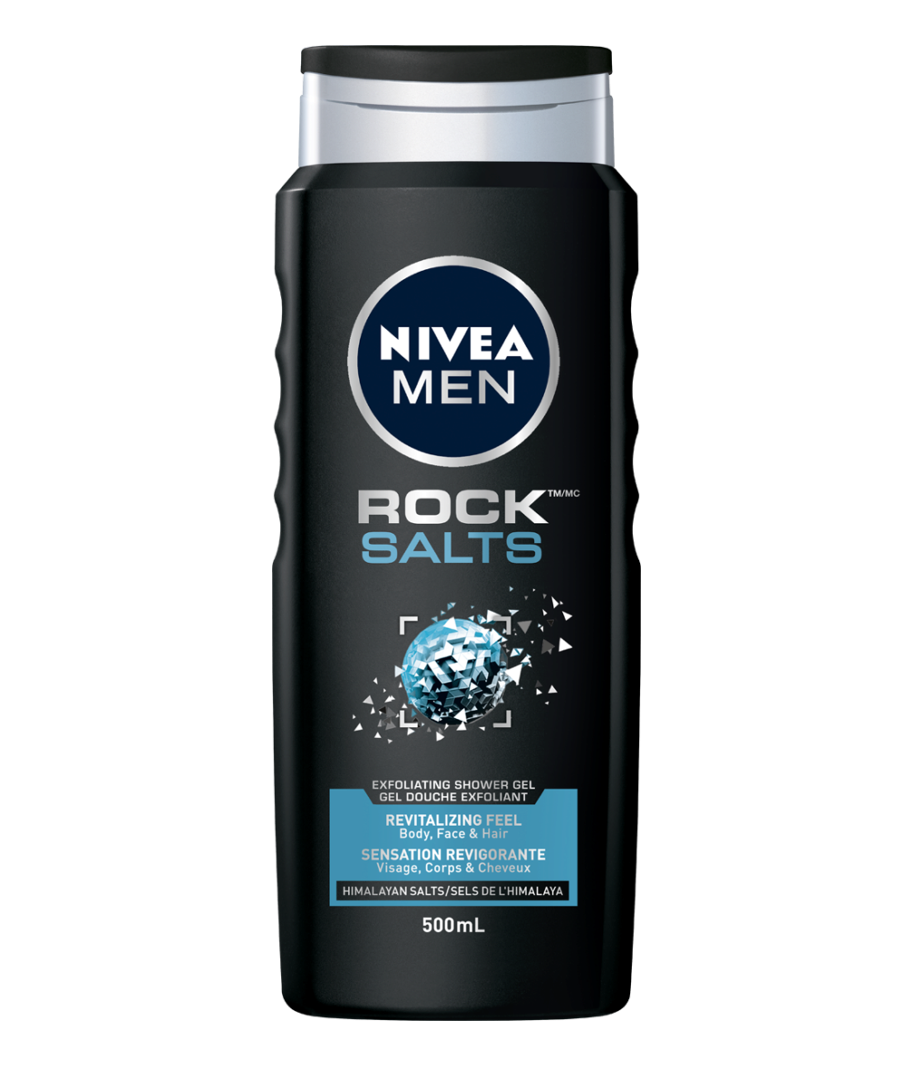 NIVEA MEN Rock Salts Exfoliating Shower Gel, 500 mL