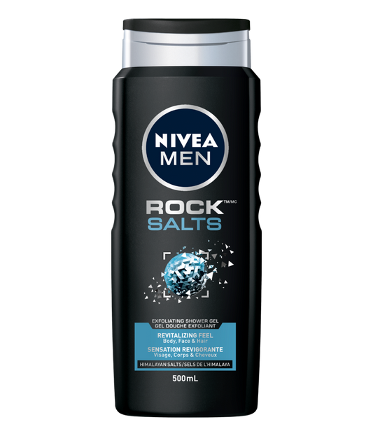 NIVEA MEN Rock Salts Exfoliating Shower Gel, 500 mL