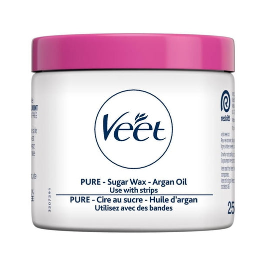 Veet PURE Sugar Wax Kit with Argan Oil for Body & Face, 250 mL