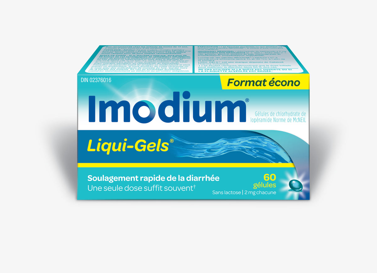 Imodium Liqui-Gels Diarrhea Relief 2 mg, 60 Liquid-Filled Capsules
