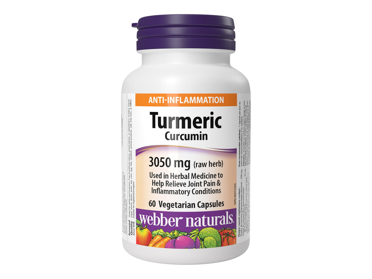 Webber Naturals Turmeric Curcumin 3,050 mg 60 Vegetarian Capsules