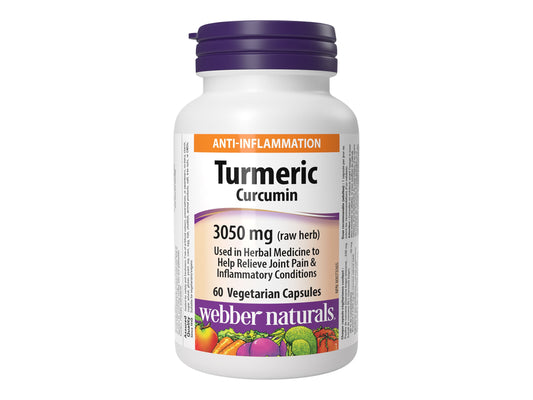Webber Naturals Turmeric Curcumin 3,050 mg 60 Vegetarian Capsules