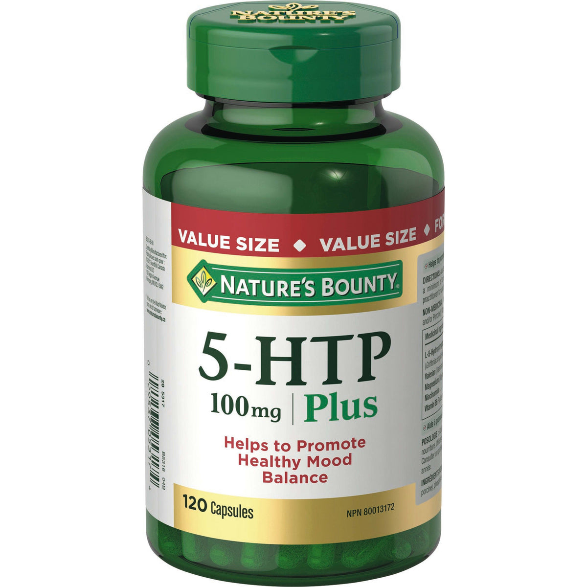 Nature's Bounty 5-HTP 100 mg Plus, 120 Capsules