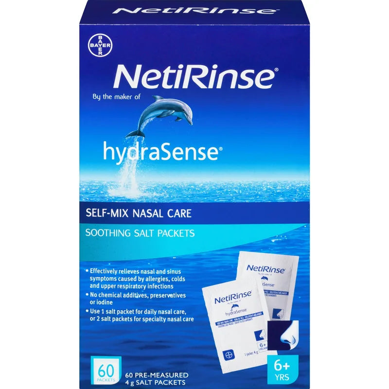 hydraSense NetiRinse Refill Soothing Salt Packets, 60 Sachets