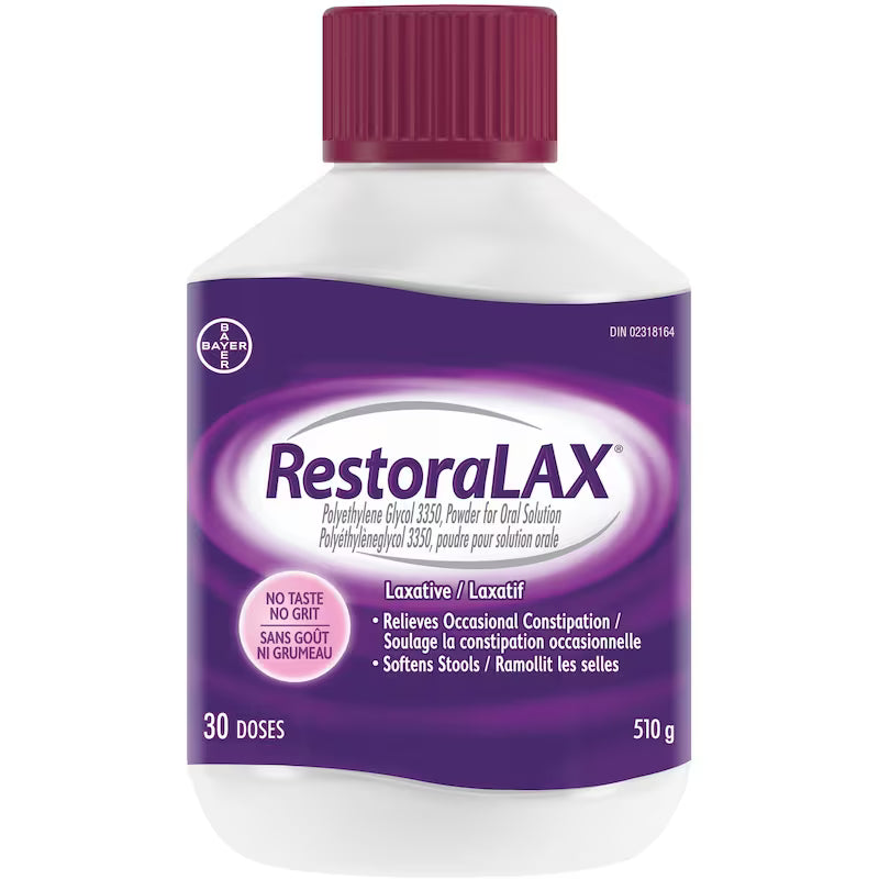RestoraLAX Polyethylene Glycol 3350 Powder for Oral Solution 30 Doses 510 g
