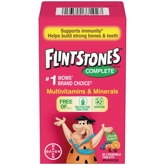 Flintstones Complete Multivitamins & Minerals Chewable Tablets, 80 Tablets
