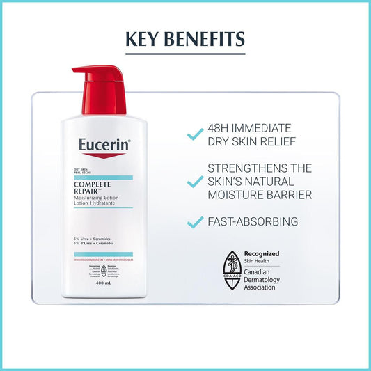 Eucerin Complete Repair Moisturizing Lotion, 5% Urea, 400 mL