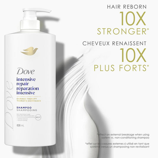 Dove Intensive Repair Shampoo Bio-Protein Care + Amino Serum, Pump Bottle, 530 mL