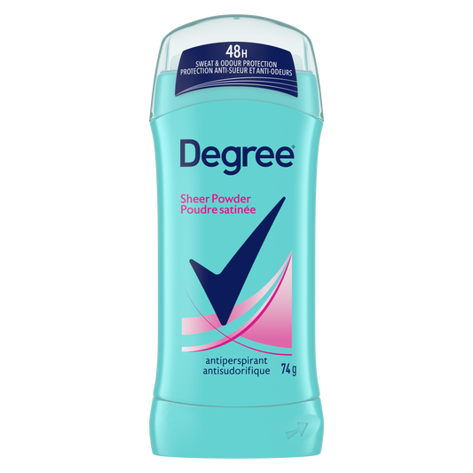 Degree Women Invisible Solid Antiperspirant Deodorant Stick, Sheer Powder, 74 g