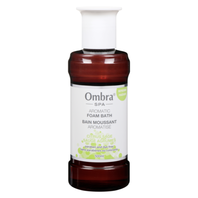 Ombra Spa Aromatic Foam Bath, Citrus Sage, 500 mL