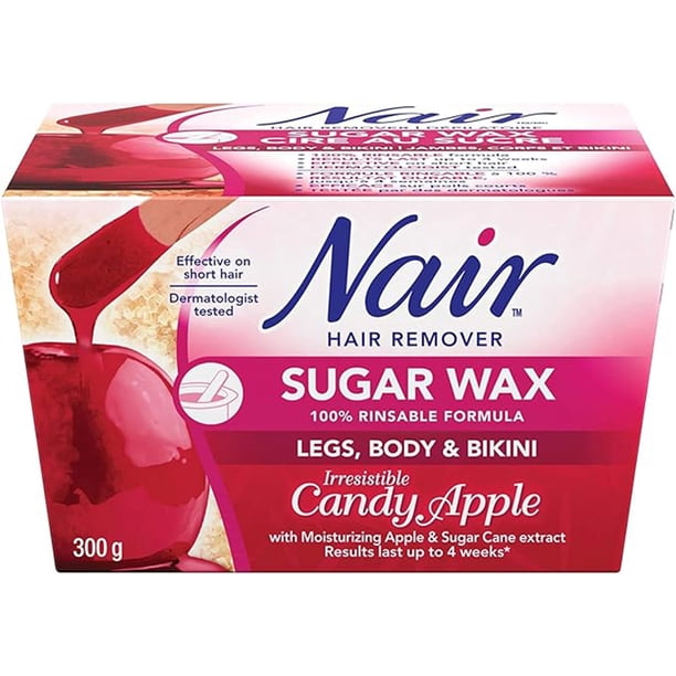 Nair Irresistible Candy Apple Sugar Wax for Legs, Body & Bikini, 300 g