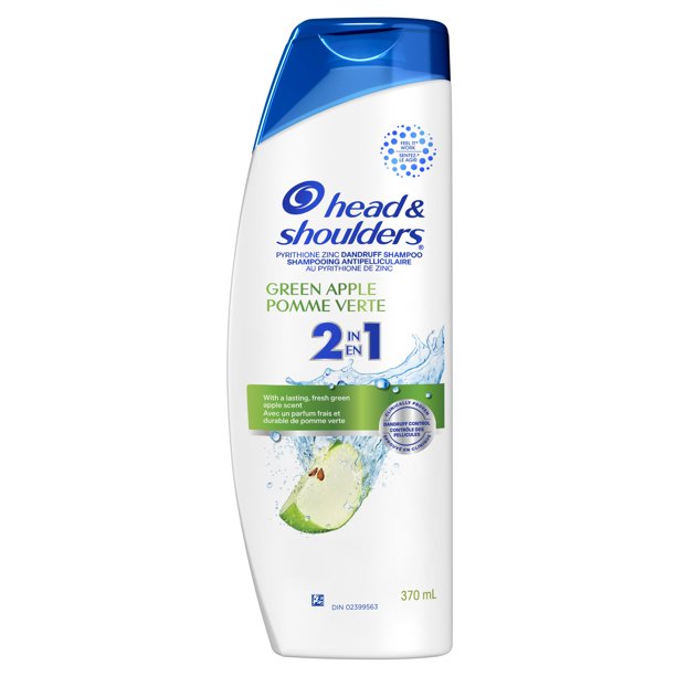 Head & Shoulders Green Apple 2-in-1 Anti-Dandruff Shampoo + Conditioner, 370 mL