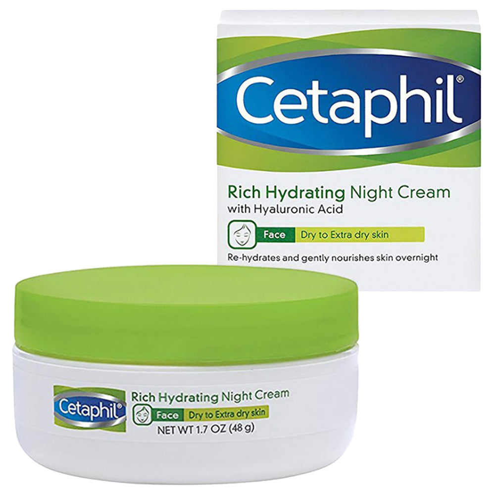 Cetaphil Hydrating Night Cream with Hyaluronic Acid, 48 g