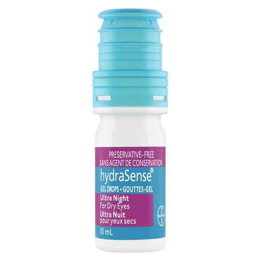 hydraSense Ultra Night Gel Drops for Dry Eyes, 10 mL