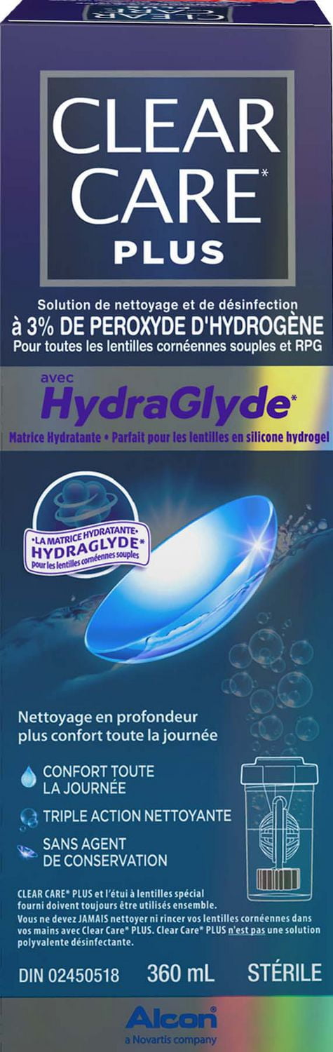 Clear Care Plus with HydraGlyde Contact Lens Solution, 360 mL