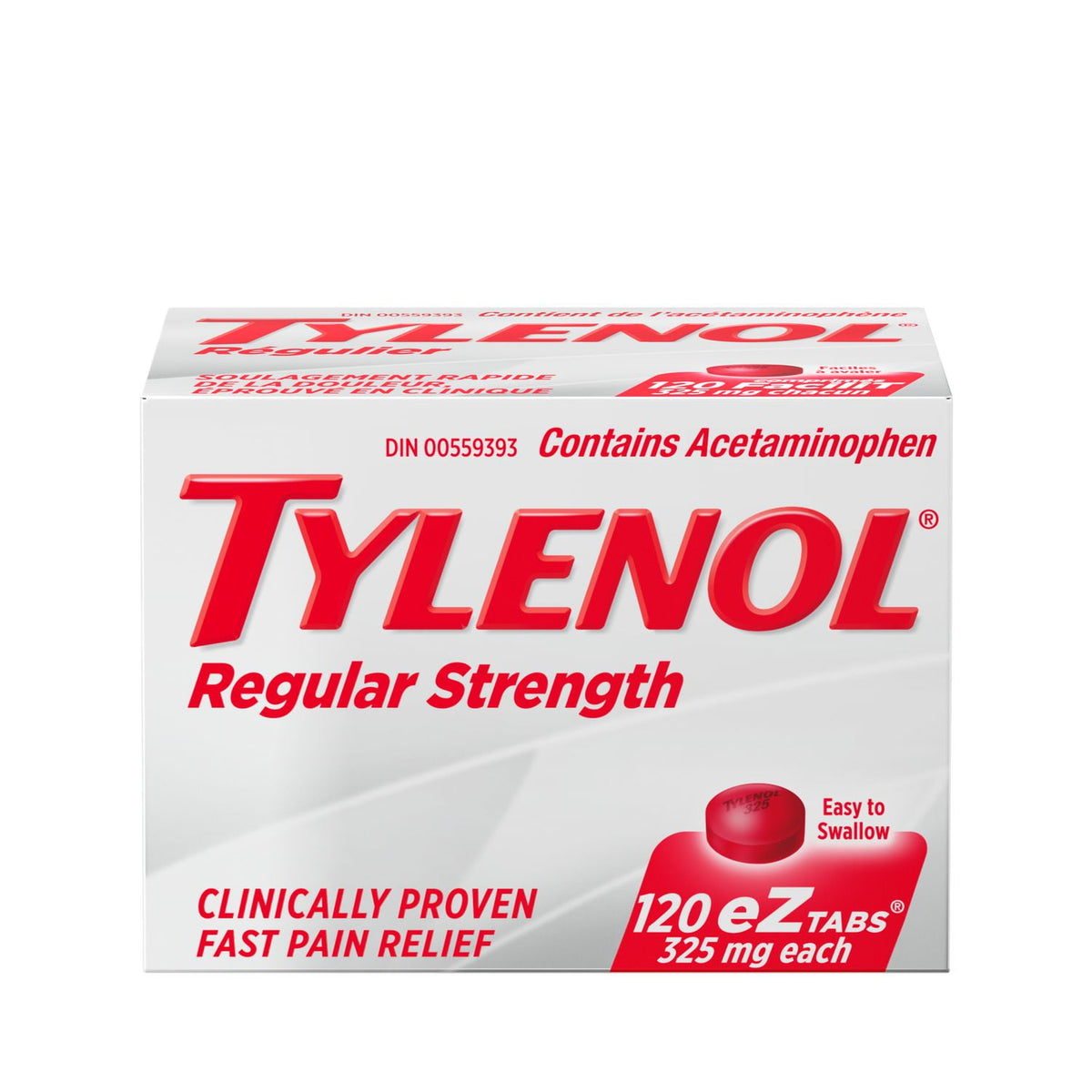 TYLENOL Regular Strength eZ Tabs 325 mg, 120 Tablets