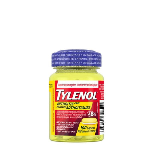 Tylenol Arthritis Pain 650 mg Extended Release Caplets, Easy-Open Bottle, 100 Caplets
