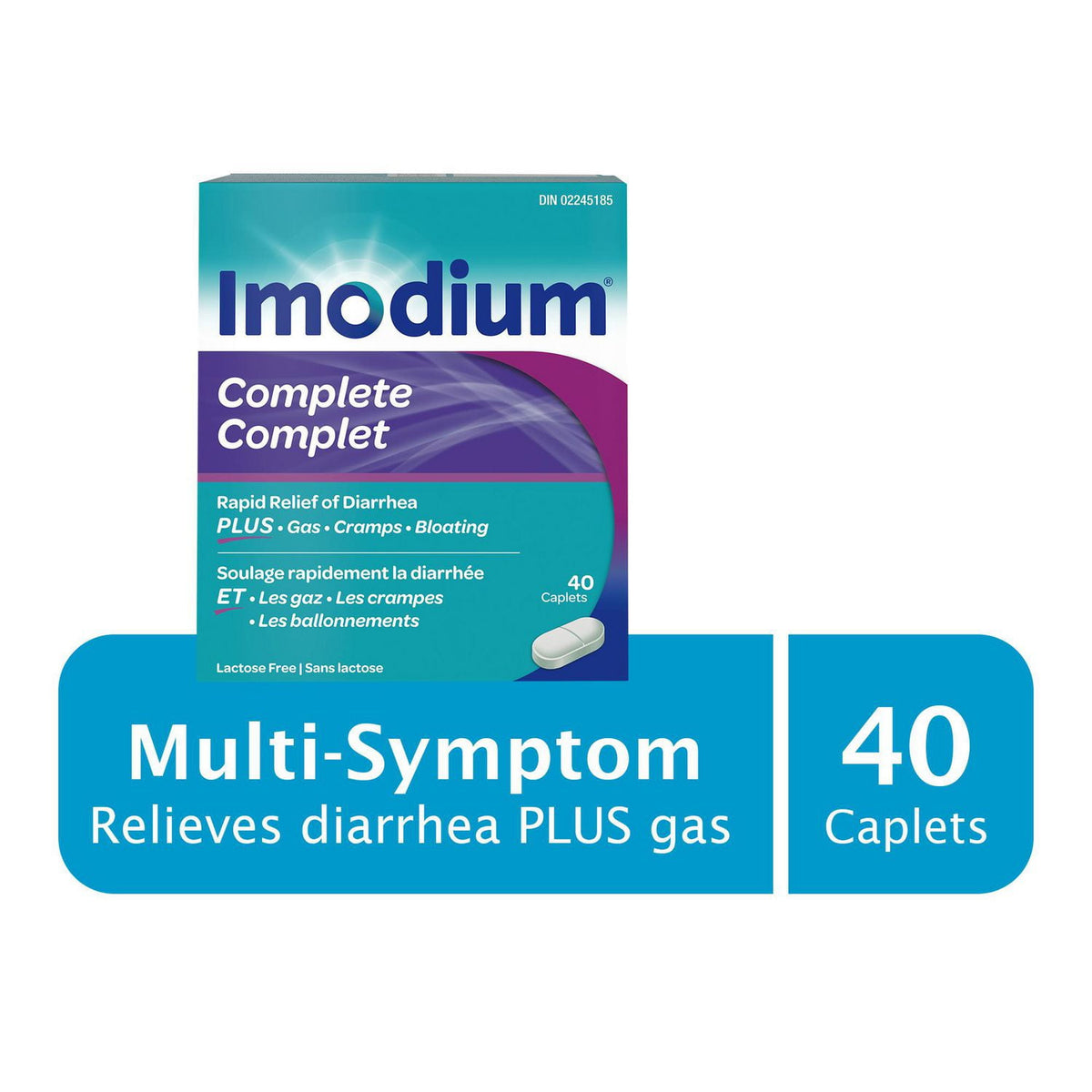 Imodium Complete Anti-Diarrheal and Gas Relief Caplets, 40 Count