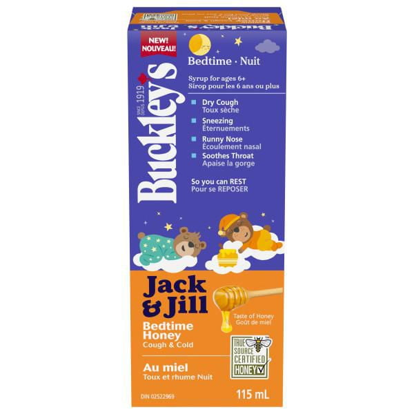 Buckley’s Jack & Jill Bedtime Honey Cough & Cold Syrup, 115 mL