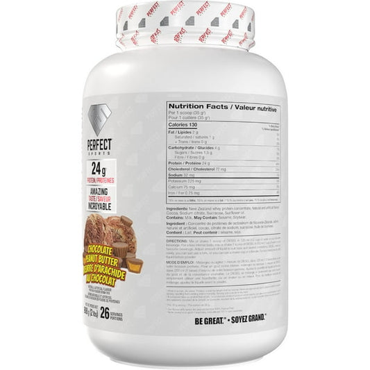 PERFECT Sports DIESEL New Zealand Whey Protein, Chocolate Peanut Butter, 908 g (2 lb)