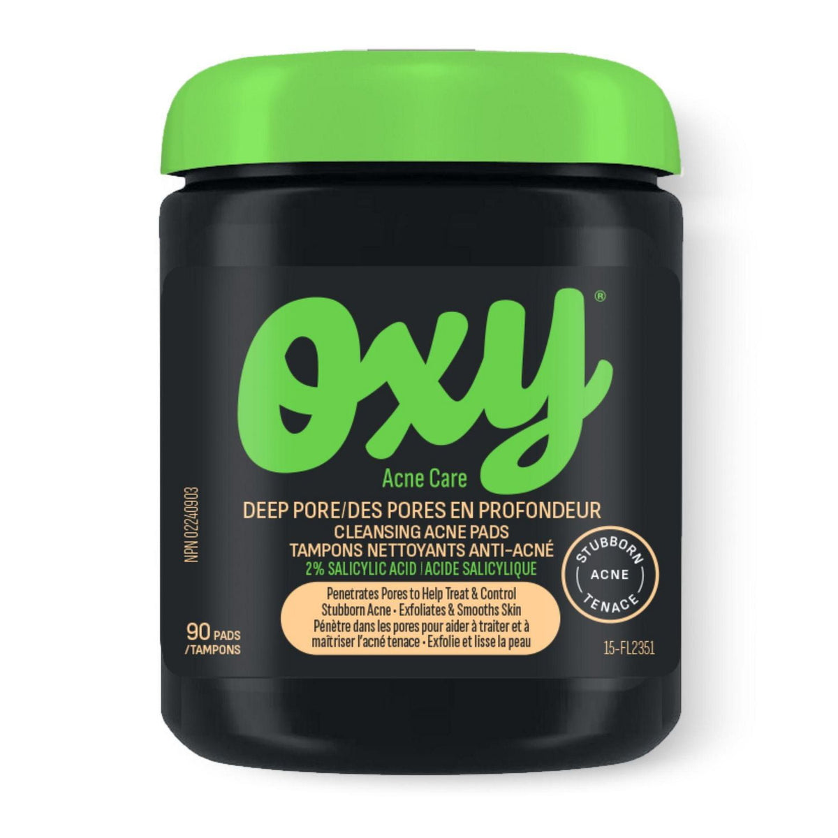 OXY Deep Pore Cleansing Acne Pads with 2% Salicylic Acid, 90 Count
