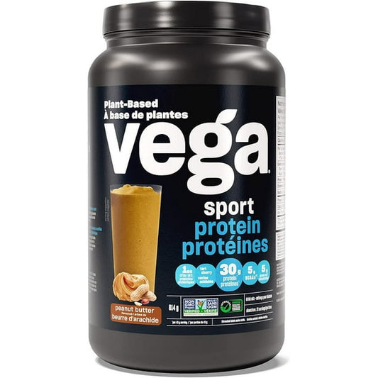 Vega Sport Peanut Butter Flavoured Plant-Based Protein Powder, 814 g
