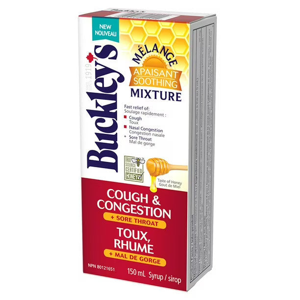 Buckley's Chest Decongestant Cough Syrup, Sucrose-Free, 150 mL