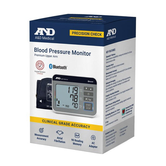 A&D Medical Precision Check Bluetooth Upper Arm Blood Pressure Monitor UA-810CNBLE