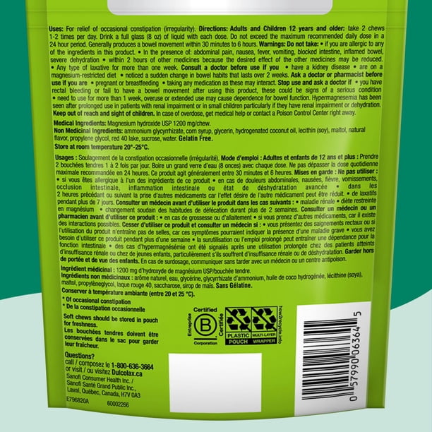 Dulcolax Soft Chews Mixed Berry 1200 mg, 30 Chews