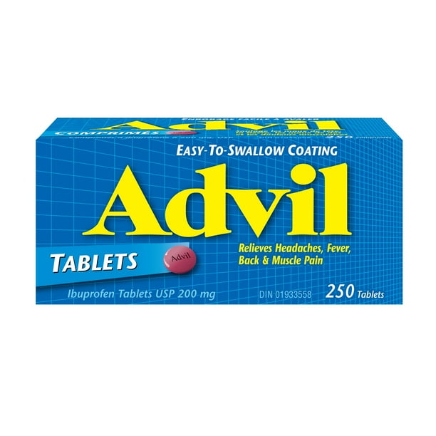 Advil Regular Strength Ibuprofen Tablets, 200 mg, 250 Tablets