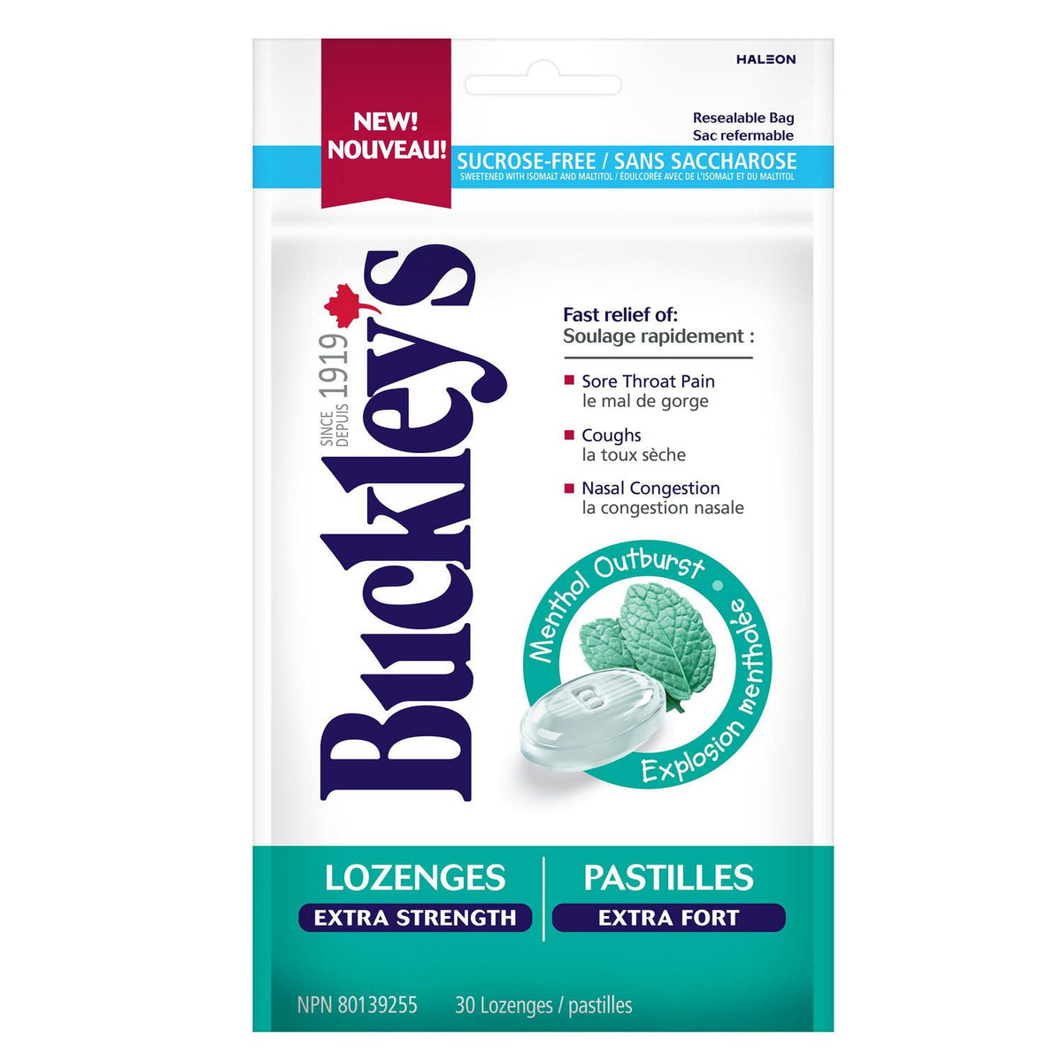 Buckley's Extra Strength Menthol Outburst Lozenges, 30 Count